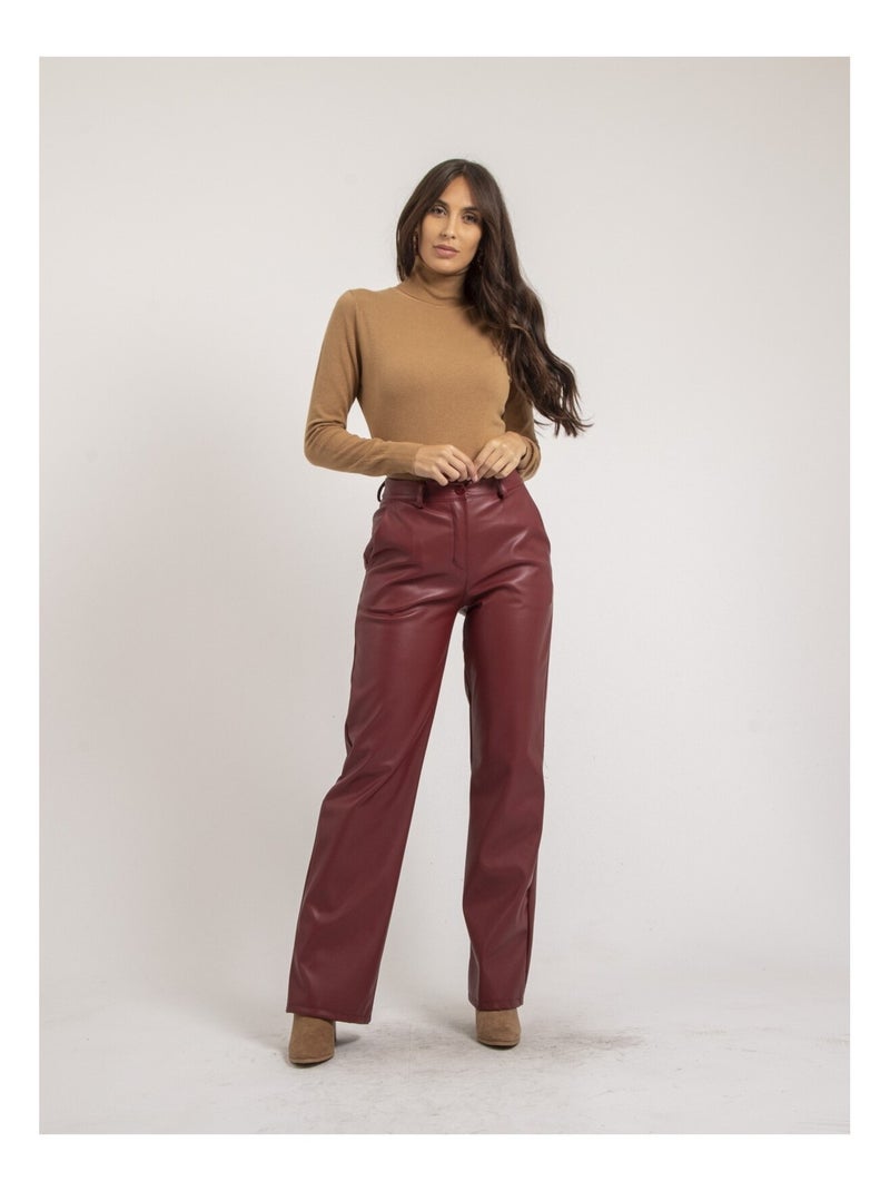 Pull col roulé KOBINA Beige - Kiabi