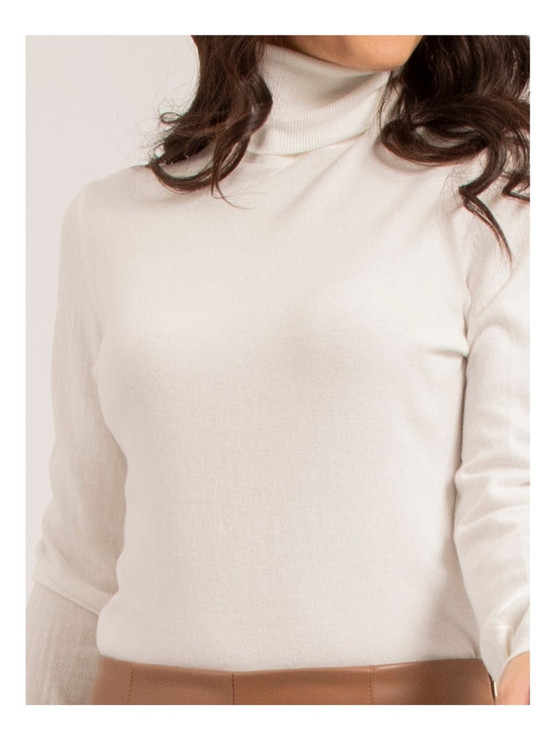 Pull col roulé KOBINA Bianco - Kiabi