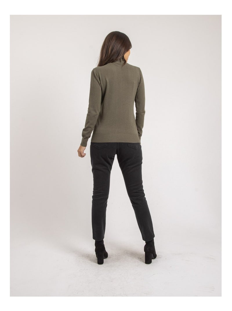 Pull col roulé KOBINA Cachi - Kiabi