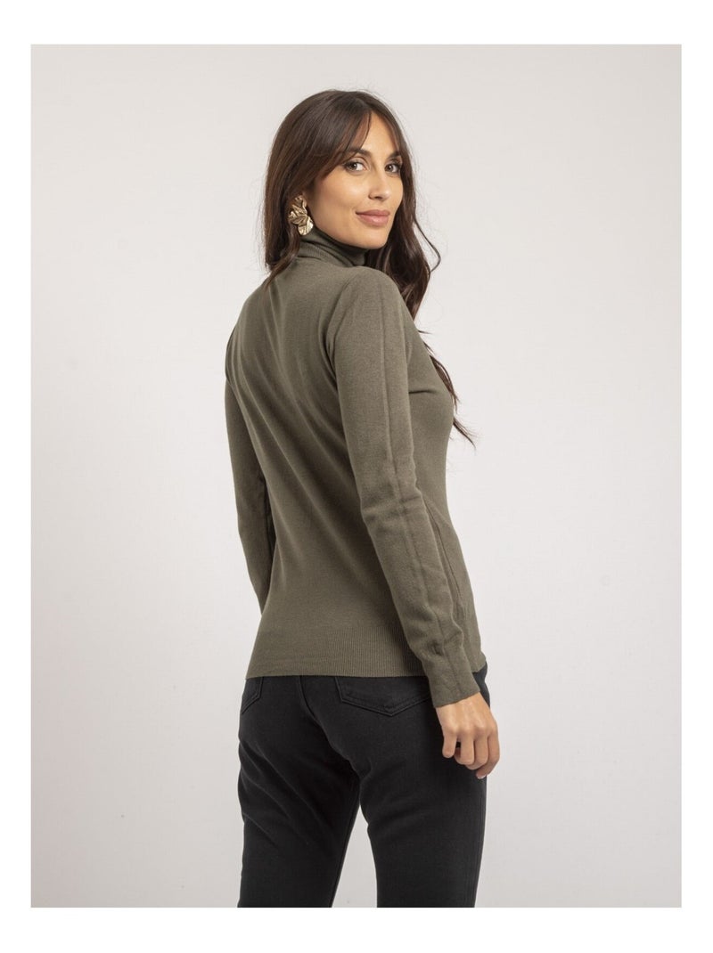 Pull col roulé KOBINA Cachi - Kiabi