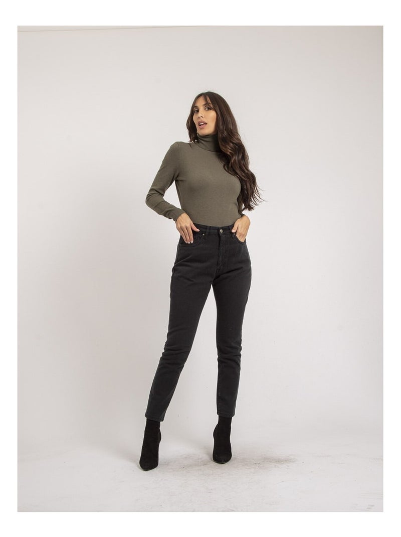 Pull col roulé KOBINA Cachi - Kiabi