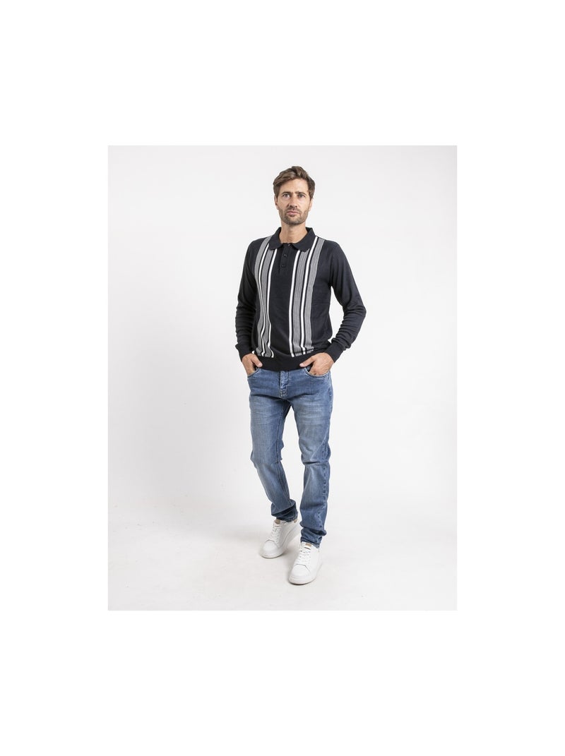 Pull colletto abbottonato LARWING Blu marino - Kiabi