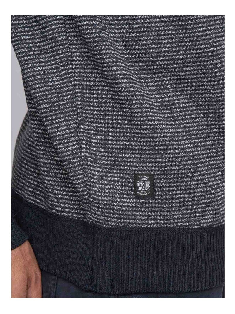 Pull colletto abbottonato LATOJACK Blu marino - Kiabi