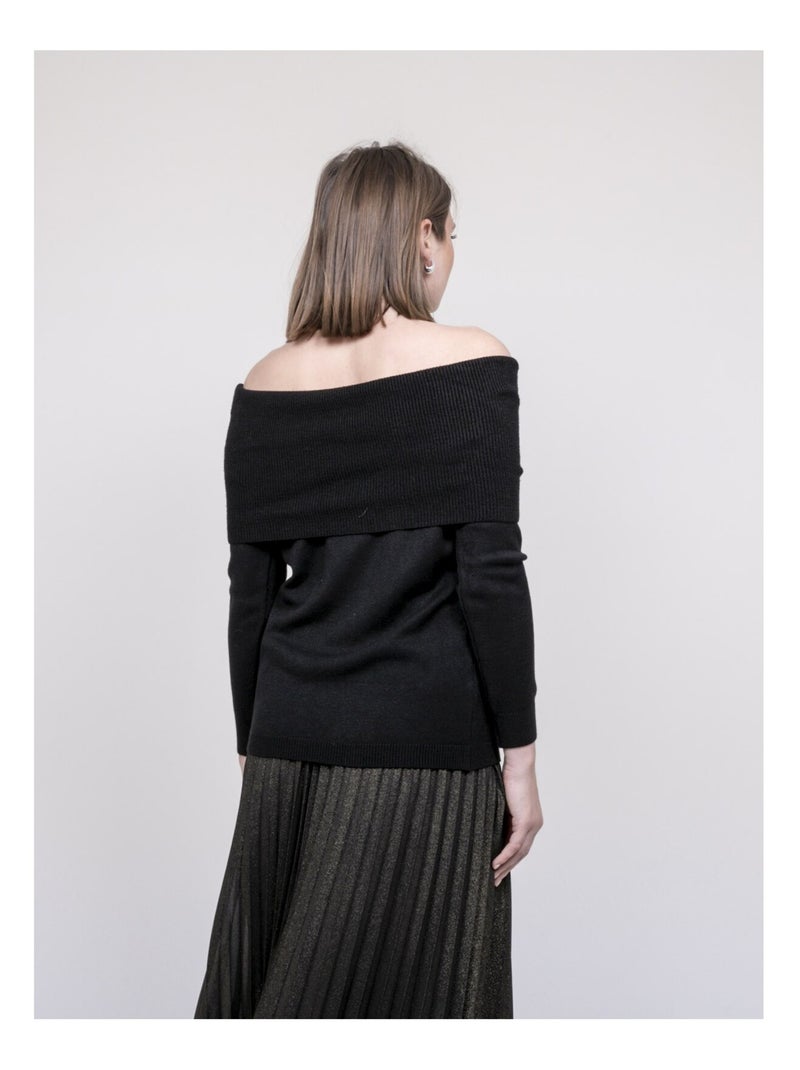 Pull colletto bardot KATARINA Nero - Kiabi