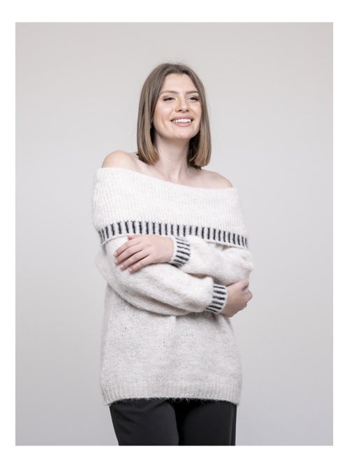 Pull colletto bardot KERVELLA - Kiabi