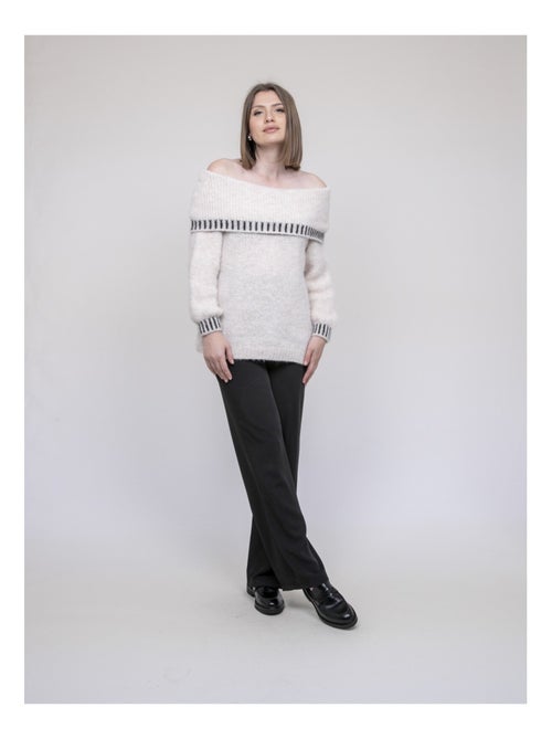 Pull colletto bardot KERVELLA - Kiabi