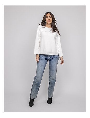 Pull collo a barca con strass KAJU