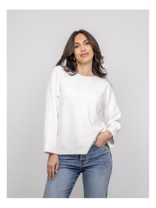 Pull collo a barca con strass KAJU - Kiabi