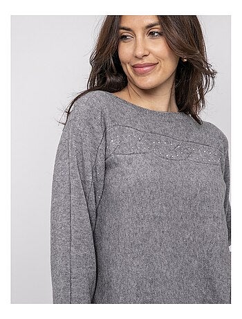 Pull collo a barca con strass KAJU