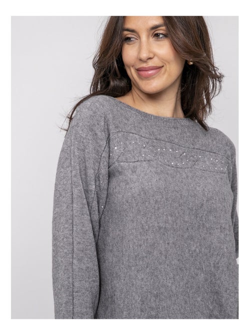 Pull collo a barca con strass KAJU - Kiabi