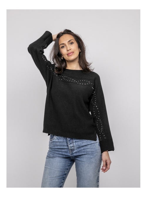 Pull collo a barca con strass KAJU - Kiabi