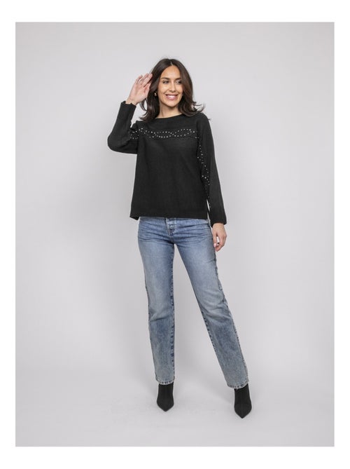 Pull collo a barca con strass KAJU - Kiabi