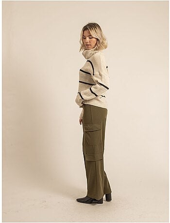 Pull collo alto a righe KAVALIE