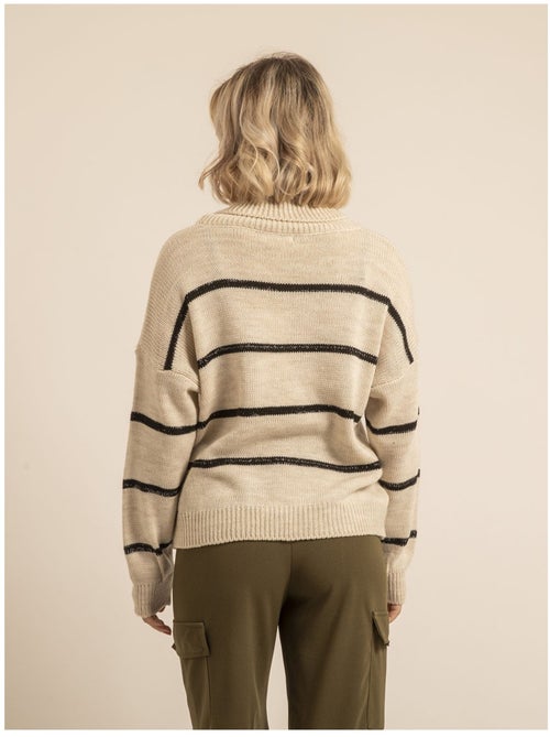 Pull collo alto a righe KAVALIE - Kiabi