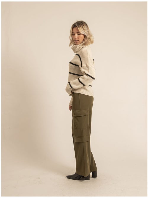Pull collo alto a righe KAVALIE - Kiabi