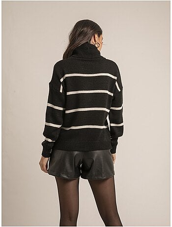 Pull collo alto a righe KAVALIE