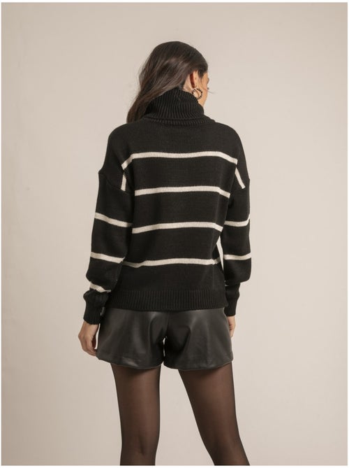 Pull collo alto a righe KAVALIE - Kiabi