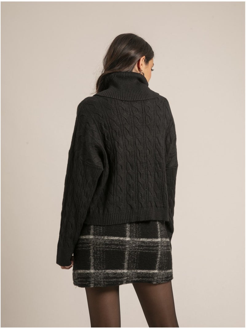 Pull collo alto KALORE Nero - Kiabi
