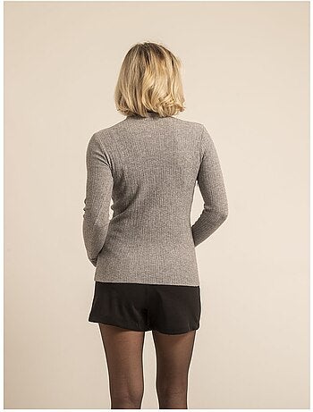 Pull collo alto texturizzato KILANIE
