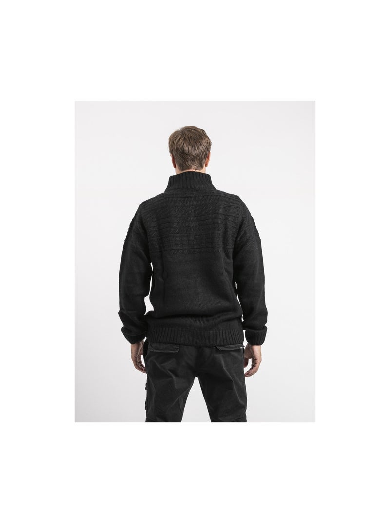 Pull collo con zip LOGIPAL Nero - Kiabi