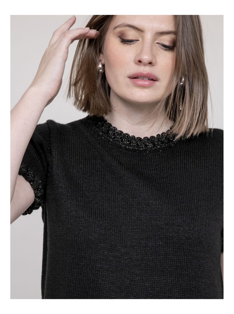 Pull con dettagli intrecciati KERMELA Nero - Kiabi