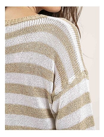 Pull con motivi a righe lurex KANINA