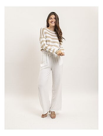 Pull con motivi a righe lurex KANINA