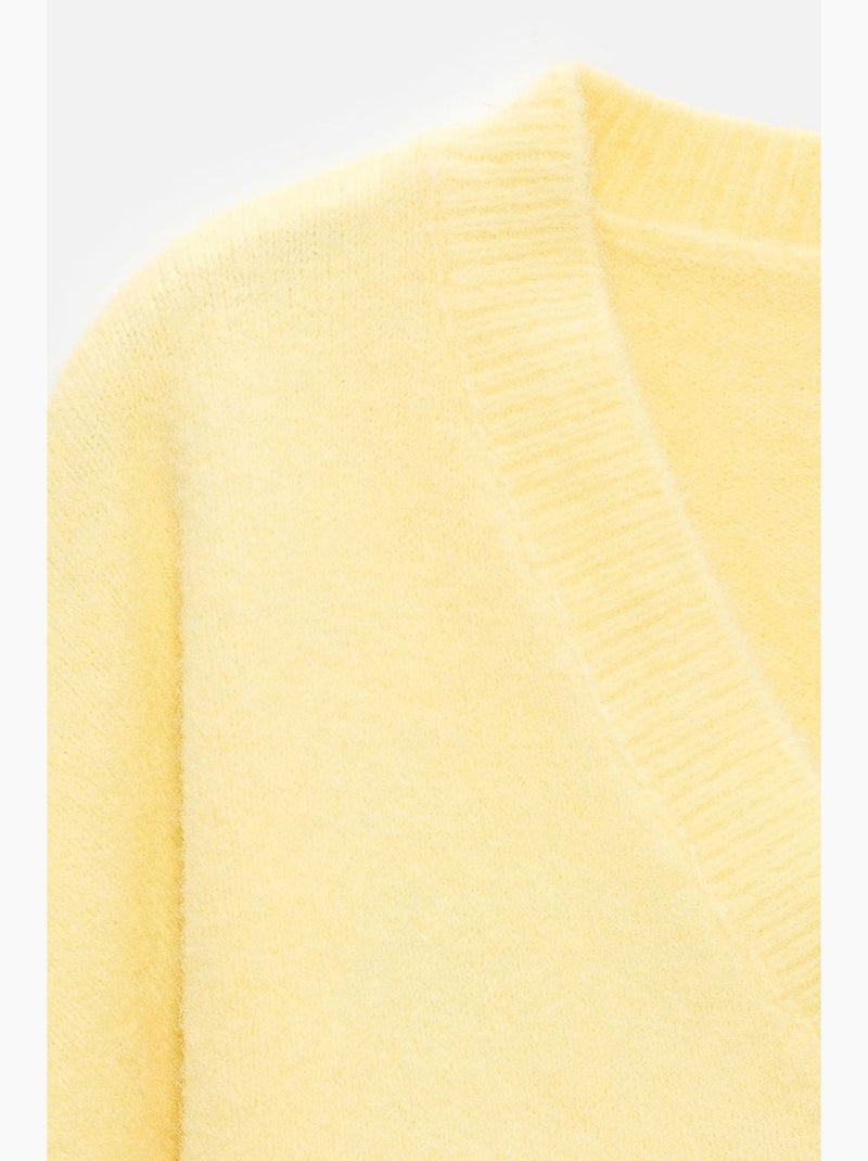 Pull femme en maille côtelée à col v dilvin - Kiabi