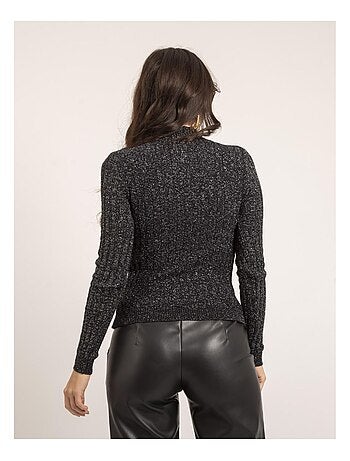 Pull fine col montant paillettes KABIANA