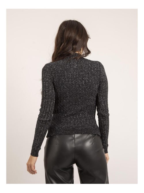 Pull fine col montant paillettes KABIANA - Kiabi