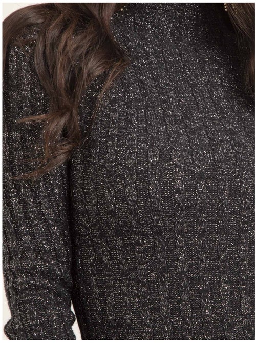 Pull fine col montant paillettes KABIANA - Kiabi