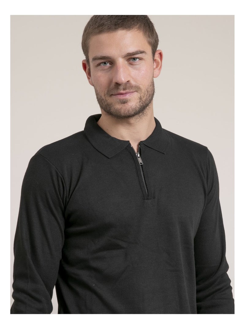 Pull fine collo con zip LENOWILEM Nero - Kiabi