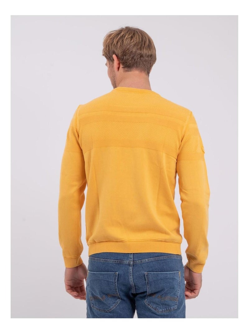 Pull fine girocollo AMAZARIN Giallo - Kiabi