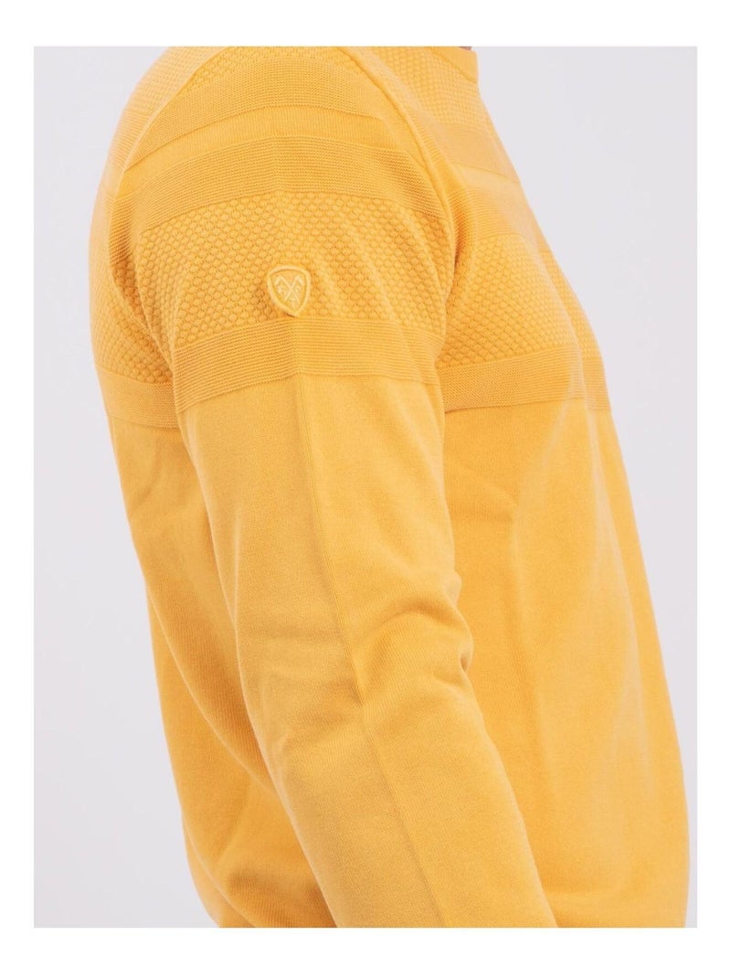 Pull fine girocollo AMAZARIN Giallo - Kiabi
