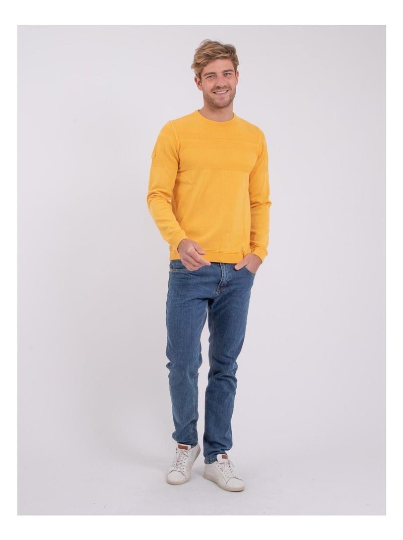 Pull fine girocollo AMAZARIN Giallo - Kiabi