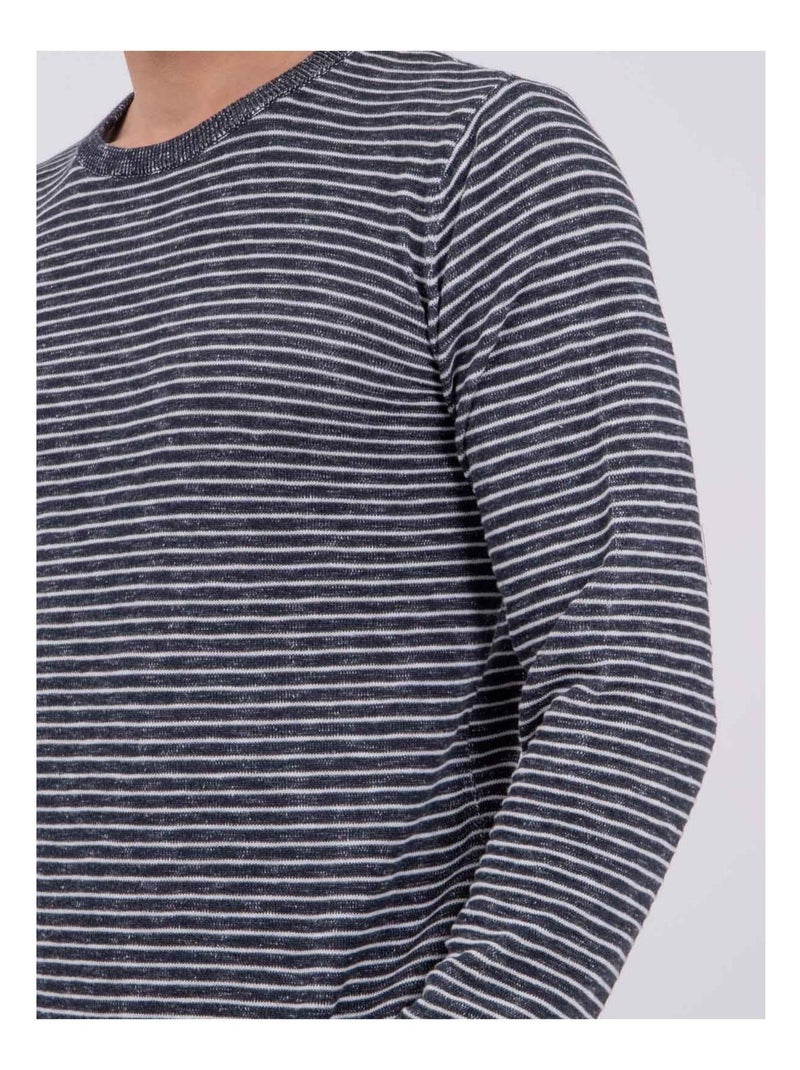 Pull fine girocollo ARENO Blu marino - Kiabi