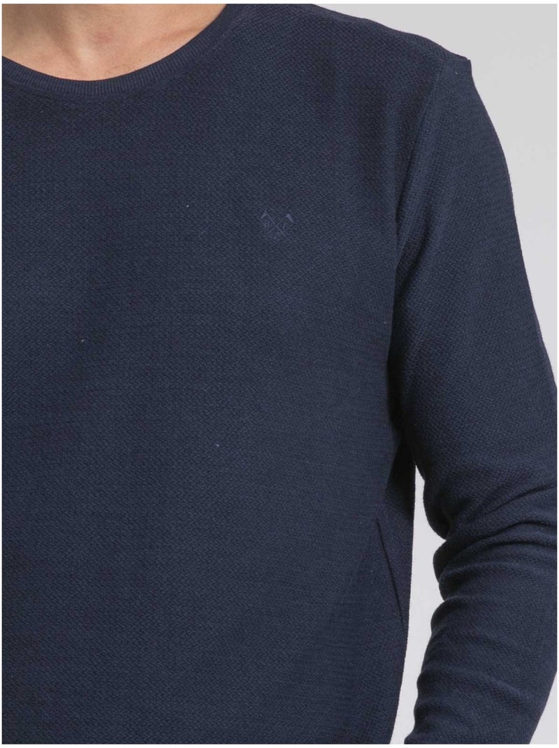 Pull fine girocollo JILIVIO Blu marino - Kiabi