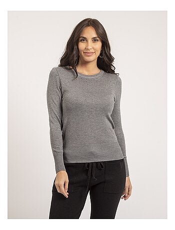 Pull fine girocollo strass KAPOLINA