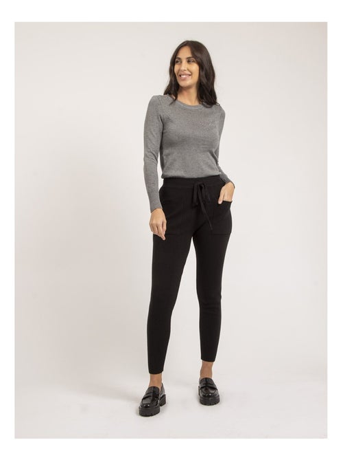 Pull fine girocollo strass KAPOLINA - Kiabi
