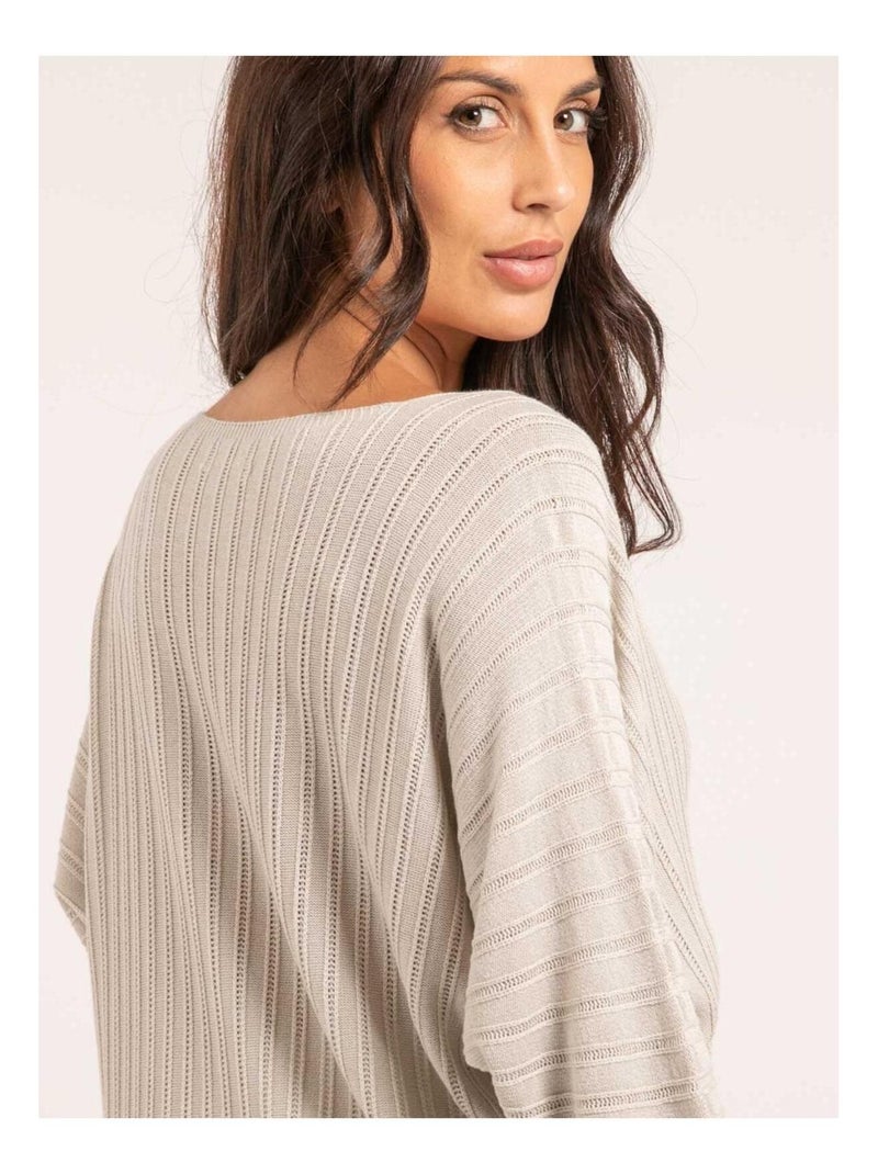Pull fine KARTELIA Beige - Kiabi