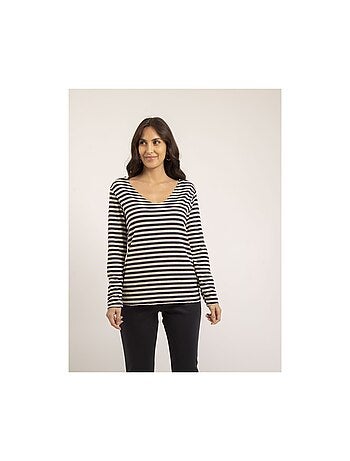 Pull fine rayures KEMILE