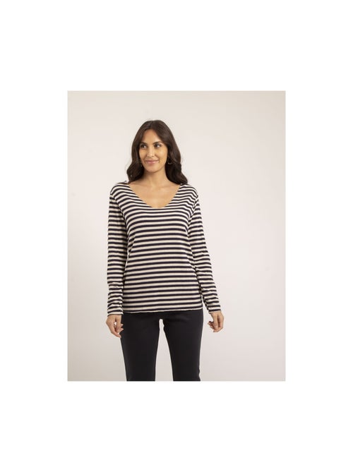 Pull fine rayures KEMILE - Kiabi