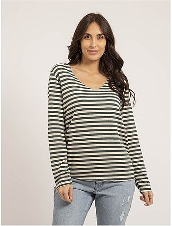 Pull fine rayures KEMILE
