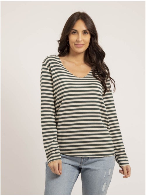 Pull fine rayures KEMILE - Kiabi