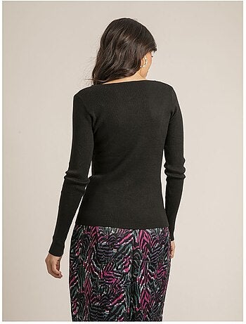 Pull fine scollo a V fantasia KARISSA