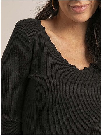 Pull fine scollo a V fantasia KARISSA