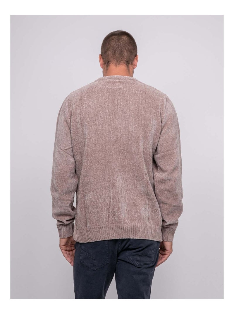 Pull girocollo con torsade LITURIN Beige - Kiabi