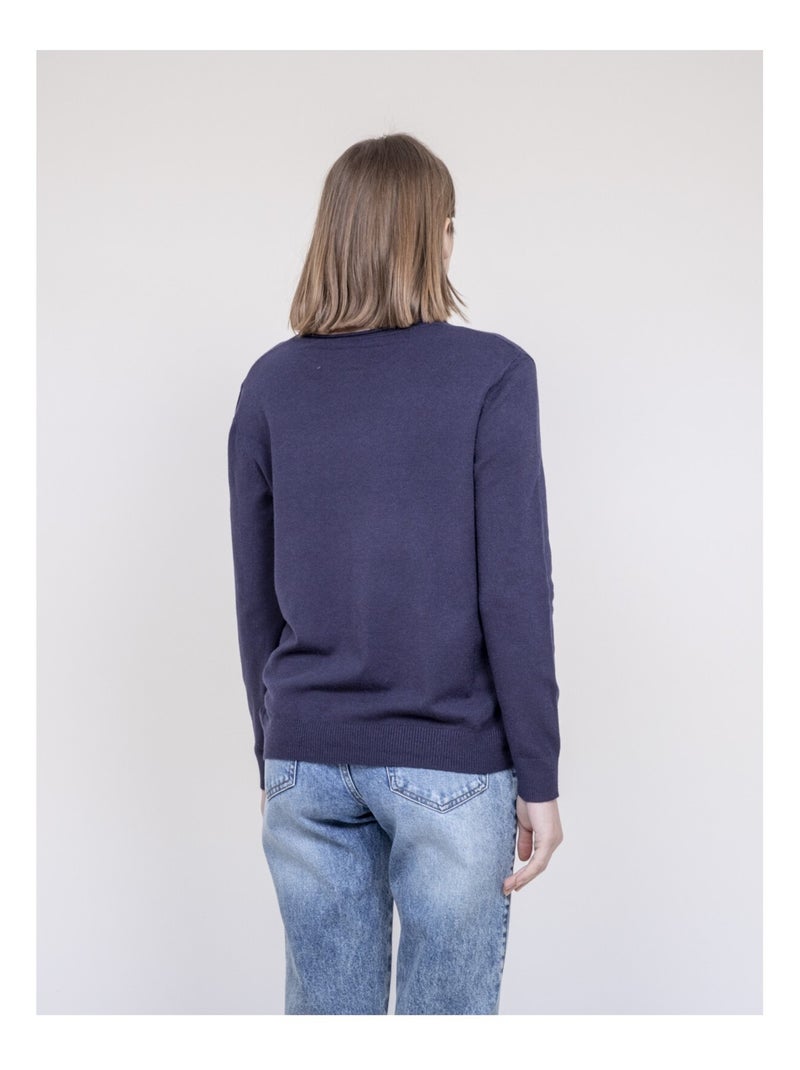 Pull girocollo KATOLIE Blu marino - Kiabi