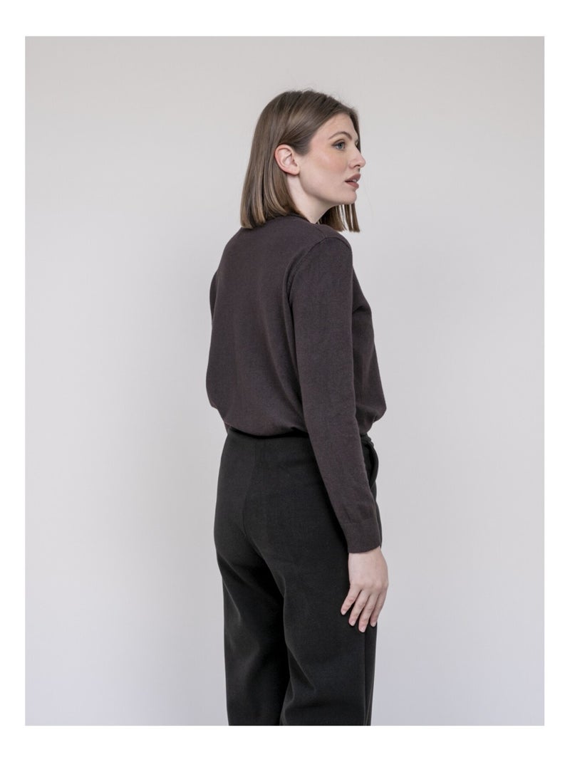 Pull girocollo KATOLIE Marrone - Kiabi