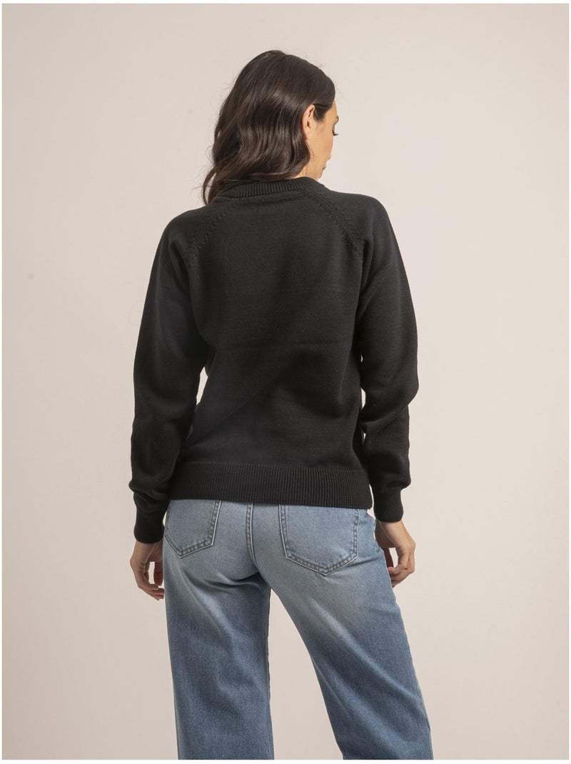 Pull girocollo pur coton KORDINE Blu marino - Kiabi